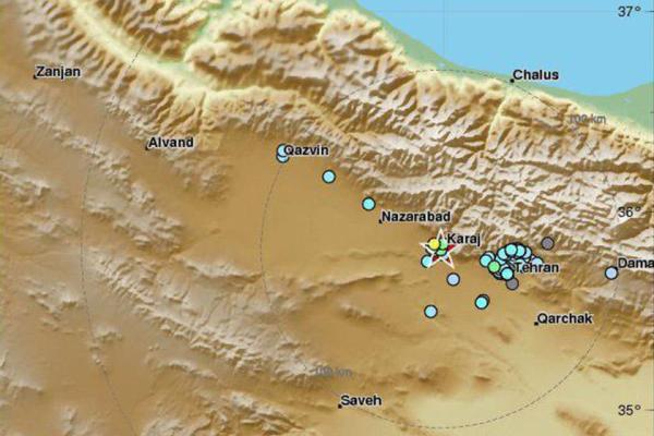 زلزله 5.2 ریشتری کرج و استان های مجاور را لرزاند (بروزرسانی)